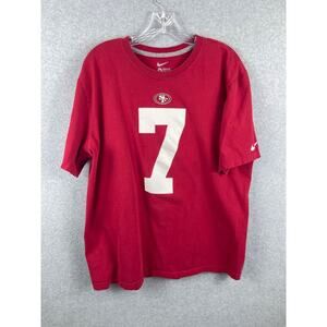 Nike San Fransisco 49ers Kaepernick 7 Shirt Men's XL Red Short Sleeve NFL Tee‎